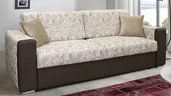 Прямой диван Пинскдрев Ронни (белый/коричневый)