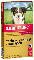 Адвантикс (Bayer) Капли на холку для собак 10–25 кг (4 пипетки)
