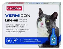 Beaphar капли от блох и клещей Vermicon Line-on для кошек
