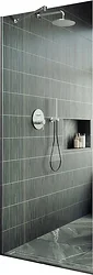 Душевая перегородка MaybahGlass 195x89 MGD-689-5у (прозрачное стекло/хром матовый)
