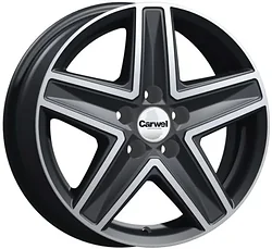 Колесный диск Carwel Витим 6.5x16/5x120 D65.1 ET50 Черный с полировкой
