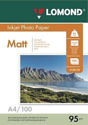 Lomond матовая односторонняя A4 95 г/кв.м. 100 листов (0102125)