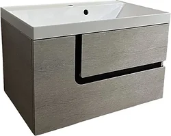 Тумба под умывальник Garda Lazio 80н_800 29.80н.800.PVC (дуб серый/черный)