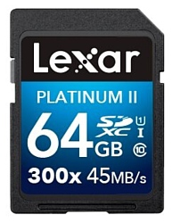 Lexar Platinum II 300x SDXC Class 10 UHS Class 1 64GB