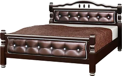 Кровать Bravo Мебель Карина-11 200x160 (орех темный/бриллиант, основание металл)