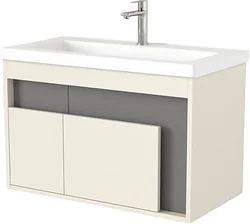 Тумба под умывальник Дабер 016 Тобага/Эридан 80 Т16.8Т.0.19 (бежевый/серый)