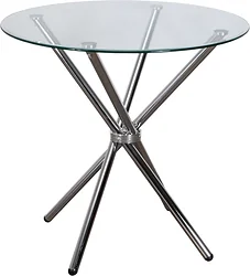 Кухонный стол AksHome Selia 800x760x8мм (стекло/хром)