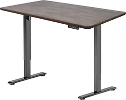 Стол для работы стоя ErgoSmart Wooden Electric Desk Prime 1300х750х27 мм (прямой край, дуб галифакс/черный)