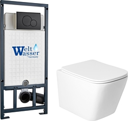 Унитаз Saniteco KW-9004WS + Marberg 507 RD MT-BL + Marberg 507