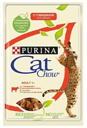 CAT CHOW (0.085 кг) 1 шт. Adult с говядиной и баклажаном в желе