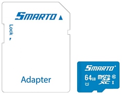 Smarto microSDXC Class 10 UHS-I U1 64GB + SD adapter