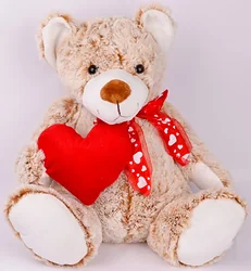 Мягкая игрушка Weihai Мишка с сердечком и бантом ST8430В