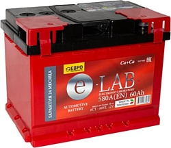 Автомобильный аккумулятор E-Lab 6СТ-60 R+ (60Ah)