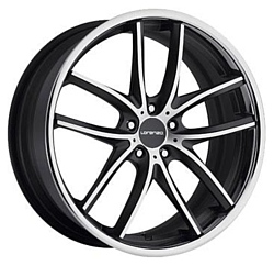 LORENZO WL199 9x22/5x114.3 D72.6 ET35 Satin Black Machined with Ss Lip