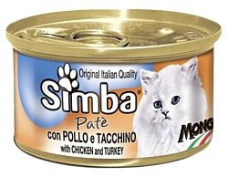 Simba Паштет для кошек Курица с индейкой (0.085 кг) 24 шт.