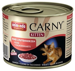 Animonda Carny Kitten для котят с говядиной и сердцем индейки (0.2 кг) 6 шт.