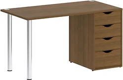 Стол для работы Riva Home Office VR.SP-3-138.4 Silver (орех гарда)