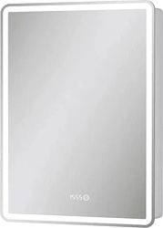 Шкаф-зеркало EQUIL  Nice LED 60 с часами (правый)