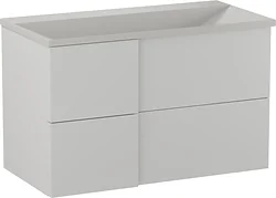 Тумба под умывальник Lauter Nelli 90 (бело-серый п/мат/бело-серый)