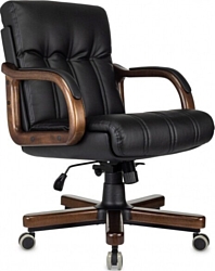 Кресло Бюрократ T-9932W-LOW-Eco (черный, экокожа)