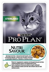 Purina Pro Plan (0.085 кг) 1 шт. NutriSavour Sterilised feline with Ocean Fish in jelly
