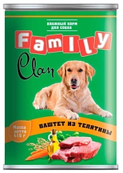 CLAN (0.415 кг) 1 шт. Family Паштет из телятины для собак
