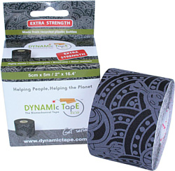 Dynamic Tape DT50TTEB (5 см x 5 м, черный/серое тату)