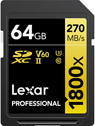 Lexar Professional 1800x SDXC LSD1800064G-BNNNG 64GB