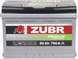 Автомобильный аккумулятор Zubr Premium R+ (80Ah)