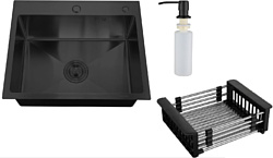 Кухонная мойка РМС MR-5843BL (корзина раздвижная и дозатор врезной) Кухонная мойка РМС MR-5843BL (корзина раздвижная и дозатор врезной)