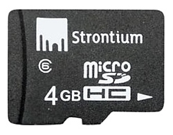 Strontium microSDHC Class 6 4GB + SD adapter