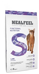MEALFEEL (8 кг) Sterilized с ягненком для стерилизованных кошек и кастрированных котов сухой