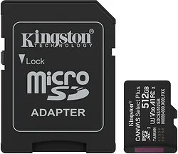 Карта памяти Kingston Canvas Select Plus microSDXC 512GB SDCS3/512GB (с адаптером)