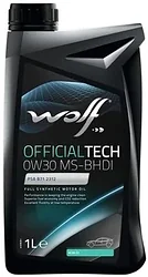 Моторное масло Wolf OfficialTech 0W-30 MS-BHDI 1л