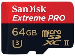 SanDisk Extreme Pro microSDXC UHS-II 275MB/s 64GB + USB 3.0 Reader