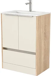 Тумба под умывальник Дабер 017 70 Т17.7.0.18Б (бежевый/дуб бардолино/ручка белая)