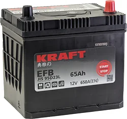 Автомобильный аккумулятор KRAFT EFB Asia JR+ (65Ah)