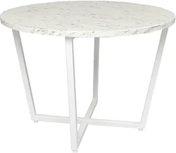 Журнальный столик Дабер 005 СЖ5.0.1.13 (белый/мрамор белый)