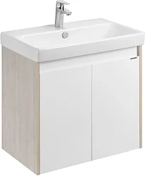 Тумба под умывальник Акватон Сканди Doors 70 1A278901SDB20 (белый/дуб верона)