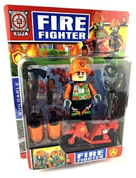Xuja Fire Fighter GN-7358/зеленый Пожарный на мотоцикле