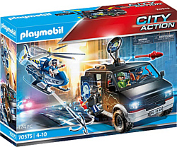 Playmobil PM70575 Погоня на вертолете с беглым фургоном