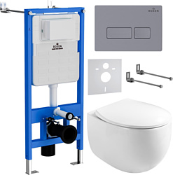 Унитаз Roxen Egg в комплекте с инсталляцией StounFix Slim 6 в 1 966842 (кнопка: серый гранит) Унитаз Roxen Egg в комплекте с инсталляцией StounFix Slim 6 в 1 966842 (кнопка: серый гранит)