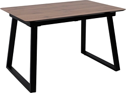 Кухонный стол Lepremo AV 1208 HPL+МДФ раздвижной 1200-1600x800 (дуб вотан/черный)