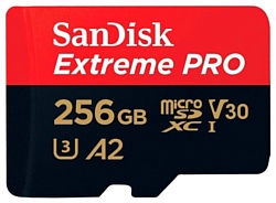 SanDisk Extreme Pro microSDXC Class 10 UHS Class 3 V30 A2 170MB/s 256GB + SD adapter