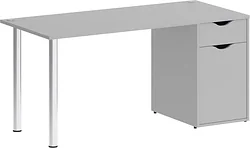 Стол для работы Riva Home Office VR.SP-3-158.1 Silver (серый) Стол для работы Riva Home Office VR.SP-3-158.1 Silver (серый)