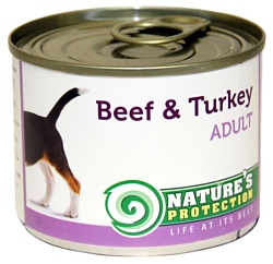 Nature's Protection Консервы Dog Adult Beef & Turkey (0.2 кг) 1 шт.