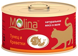 Molina Консервы для кошек Тунец и креветки (0.08 кг) 1 шт.