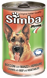 Simba Консервы Кусочки для собак Говядина и овощи (1.23 кг) 1 шт.