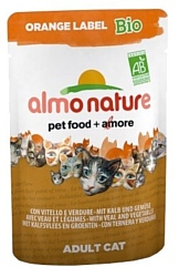 Almo Nature Orange Label Bio Adult Cat Veal and Vegetables (0.07 кг) 12 шт.