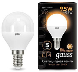 Gauss LED Globe 9.5W 3000K E14 105101110